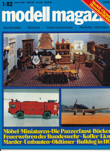   modell magazin. Standmodelle - Dioramen - bauen und sammeln - Neuheiten-Informationen. hier: Heft 1/1982. 