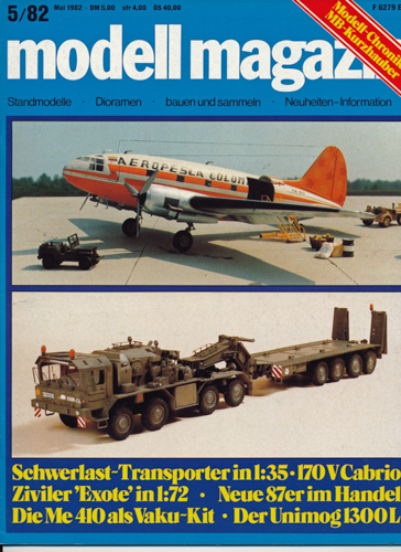   modell magazin. Standmodelle - Dioramen - bauen und sammeln - Neuheiten-Informationen. hier: Heft 5/1982. 