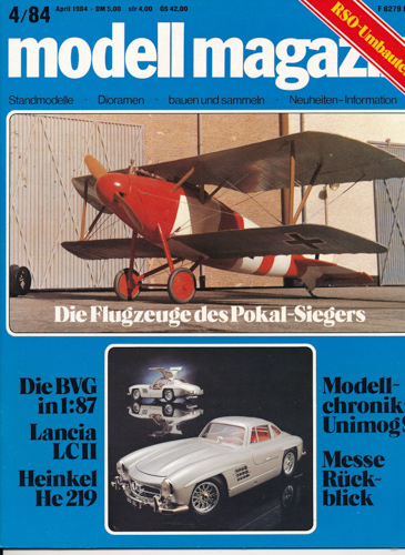   modell magazin. Standmodelle - Dioramen - bauen und sammeln - Neuheiten-Informationen. hier: Heft 4/1984. 
