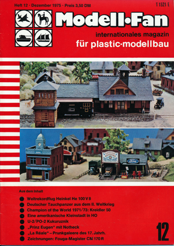   Modell-Fan. internationales magazin für plastic-modellbau. hier: Heft 12/1975. 