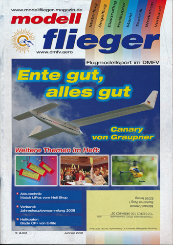   modellflieger. Flugnodellsport im DMFV. hier: Heft Juni/Juli 2008. 