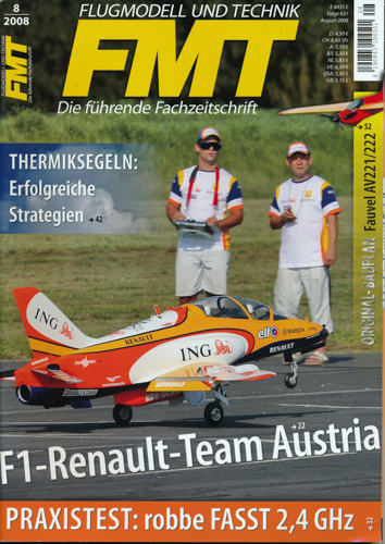  FMT Flugmodell und Technik. Die führende Fachzeitschrift. hier: Heft 8/2008. 