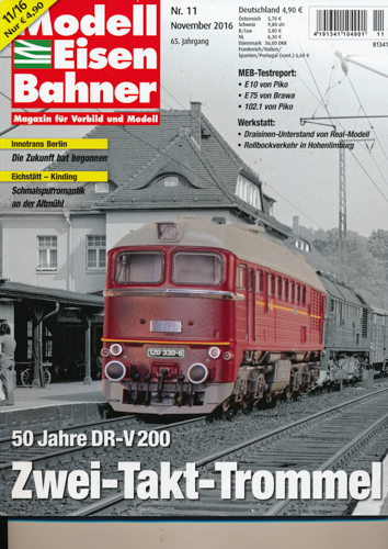   Modelleisenbahner. Magazin für Vorbild und Modell. hier: Heft 11/2016 (November 2016). 