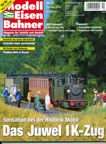   Modelleisenbahner. Magazin für Vorbild und Modell. hier: Heft 10/2016 (Oktober 2016). 