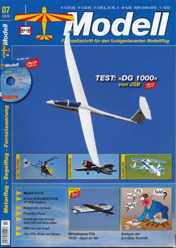   Modell. Fachzeitschrift für den funkgesteuerten Modellflug. hier: Heft 7/2008. 