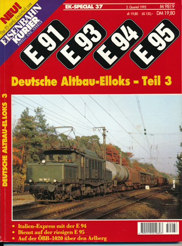   Eisenbahn-Kurier EK-special 37 (2. Quartal 1995): Deutsche Altbau-Elloks, Teil 3. 