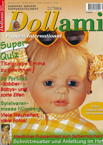  Dollami. Puppen International. Europas große Puppenzeitschrift. hier: Heft 2/01 (April/Mai 2001). 