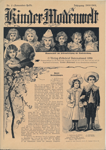   Kinder-Modenwelt. Monatsschrift zur Selbstanfertigung der Kinderkleidung. hier: Heft Nr. 2 / Jahrgang 1900/1901 (November-Heft) (Reprint). 
