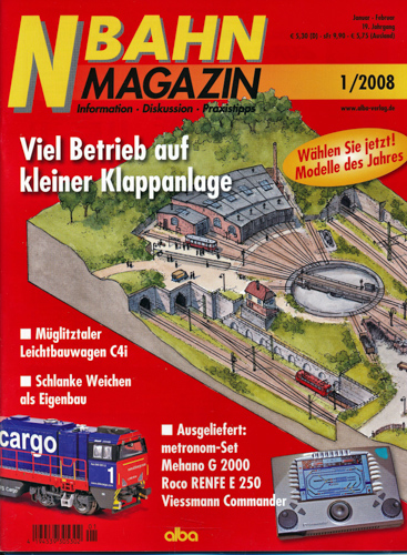   NBahn Magazin Heft 1/2008: Viel Betrieb auf kleiner Klappanlage u.a.. 