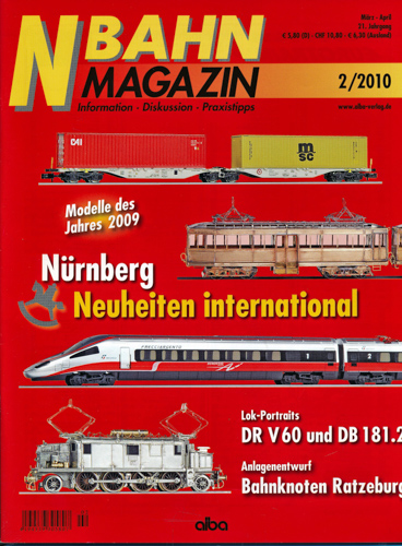   NBahn Magazin Heft 2/2010: Nürnberg. Neuheiten international u.a.. 