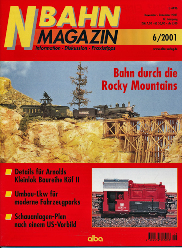   NBahn Magazin Heft 6/2001: Bahn durch die Rocky Mountains u.a.. 