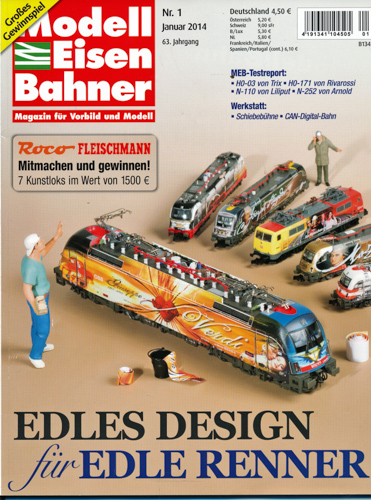   Modelleisenbahner. Magazin für Vorbild und Modell. Heft 1/2014: Edles Design für edle Renner. 
