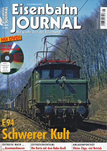   Eisenbahn Journal Heft 5/2013: Schwerer Kult. E94 (ohne DVD!). 
