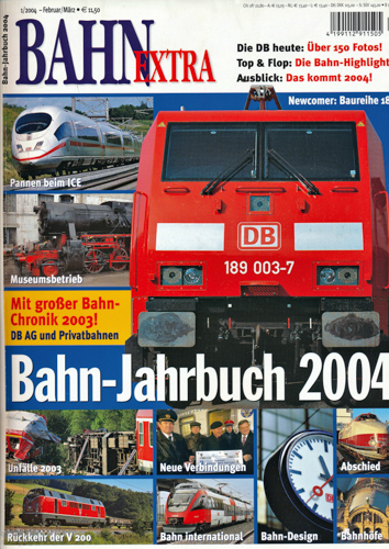   Bahn-Extra Heft 1/2004: Bahn-Jahrbuch 2004. 