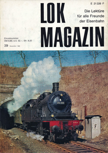   Lok Magazin Heft 39 (Dezember 1969). 
