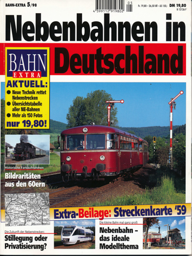   Bahn Extra Heft 5/98: Nebenbahnen in Deutschland. 