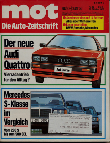   mot - Die Autozeitschrift. hier: Heft Nr. 22/1979. 