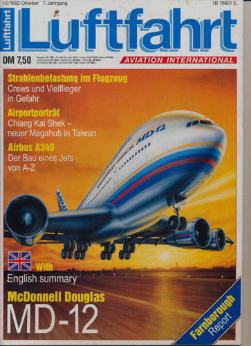   Luftfahrt. Aviation International. hier: Heft 10/1992: McDonnell Douglas MD-12. 