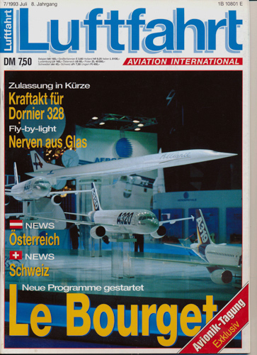   Luftfahrt. Aviation International. hier: Heft 7/1993: Le Bourget. 