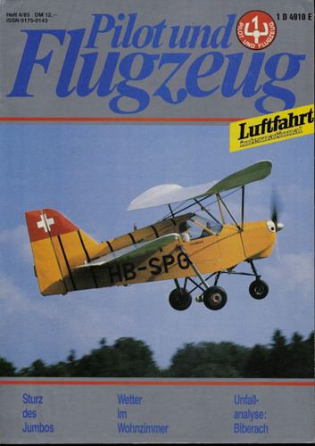   Pilot und Flugzeug. Luftfahrt International. hier: Heft 4/85. 