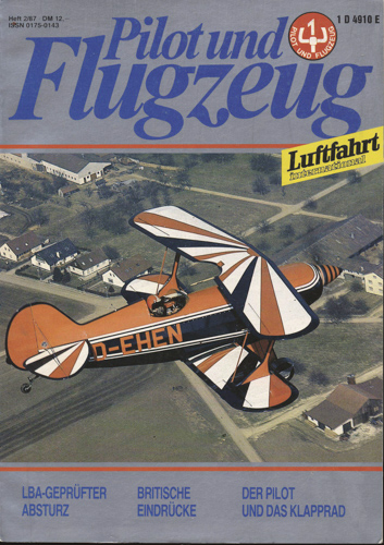   Pilot und Flugzeug. Luftfahrt International. hier: Heft 2/87. 