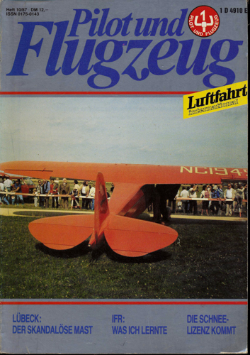   Pilot und Flugzeug. Luftfahrt International. hier: Heft 10/87. 