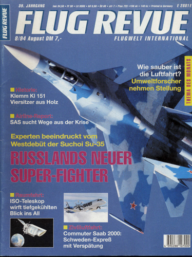   Flug Revue. Flugwelt International. hier: Heft 8/94. 