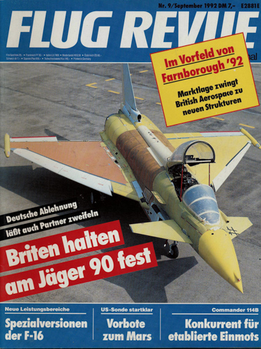  Flug Revue. Flugwelt International. hier: Heft 9/92. 