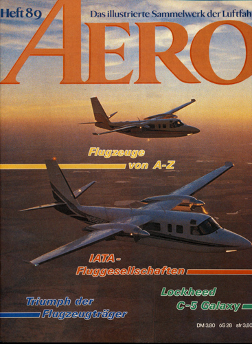   AERO. Das illustrierte Sammelwerk der Luftfahrt. hier: Heft 89. 