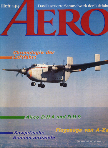  AERO. Das illustrierte Sammelwerk der Luftfahrt. hier: Heft 149. 