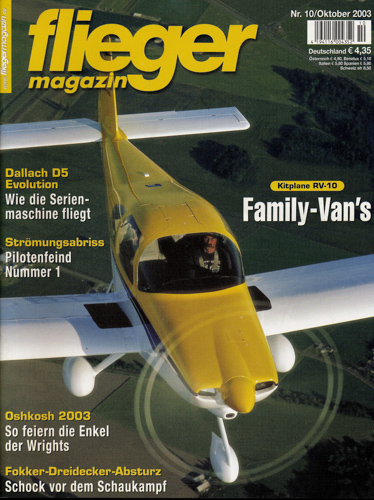   Flieger Magazin. hier: Heft Nr. 10/2003. 