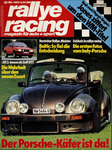   rallye racing. magazin für auto + sport. hier: Heft 10/1980 (Oktober 1980). 