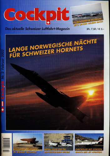   Cockpit. Das aktuelle Schweizer Luftfahrt-Magazin. hier: Heft Nr. 2/2002 (Februar 2002). 