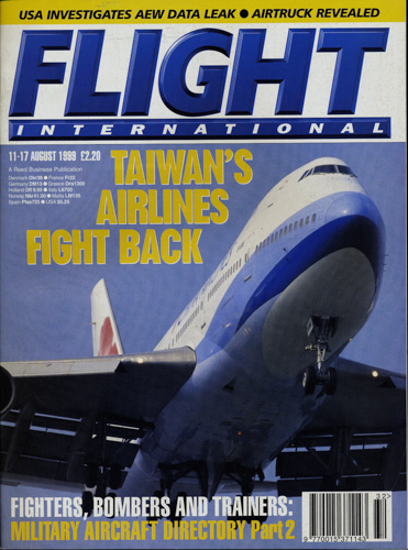   Flight International. A Reed Business Publication. here: 11. - 17. August 1999. 