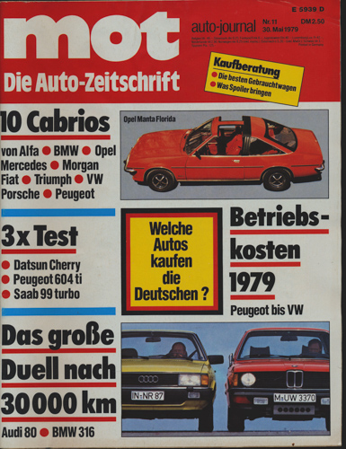   mot. Die Auto-Zeitschrift. hier: Heft 11/1979. 
