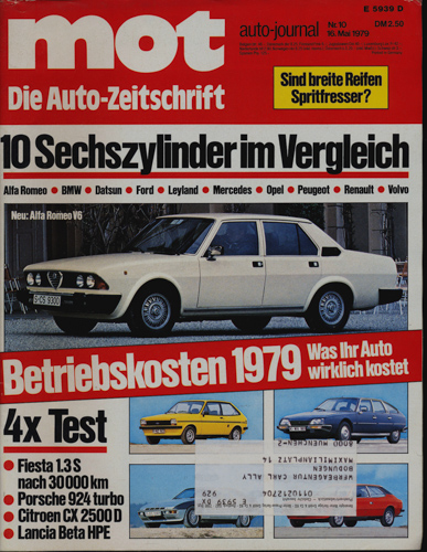   mot. Die Auto-Zeitschrift. hier: Heft 10/1979. 
