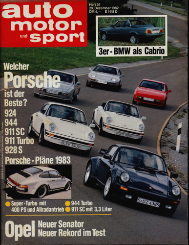   auto, motor und sport. hier: Heft 26/1982. 