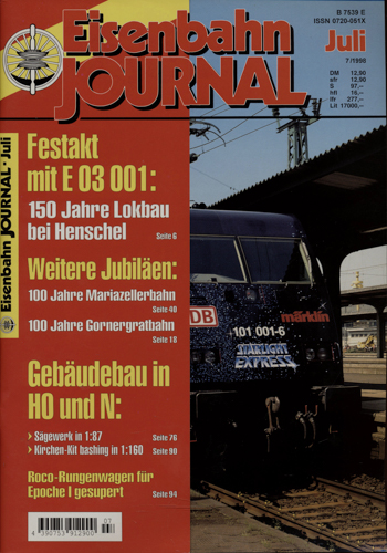   Eisenbahn Journal Heft 7/1998 (Juli 1998). 
