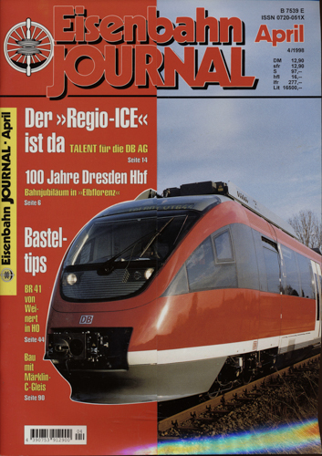   Eisenbahn Journal Heft 4/1998 (April 1998). 