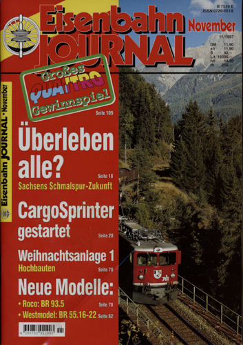   Eisenbahn Journal Heft 11/1997 (November 1997). 