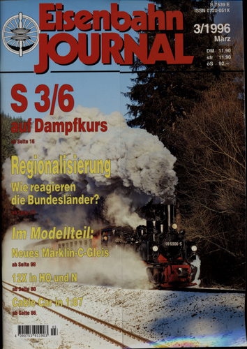   Eisenbahn Journal Heft 3/1996 (März 1996). 