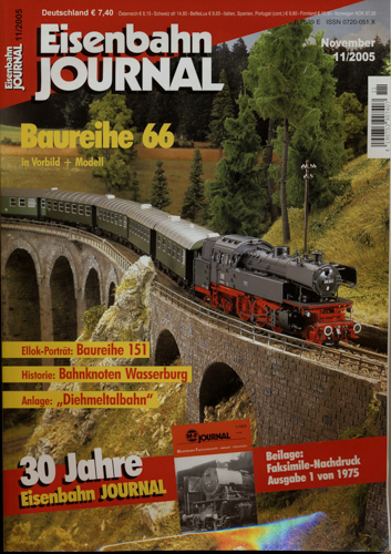   Eisenbahn-Journal Heft 11/2005: Baureihe 66 in Vorbild + Modell (ohne Beilage!). 