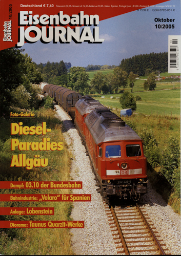   Eisenbahn Journal Heft 10/2005 (Oktober 2005): Diesel-Paradies Allgäu. Foto-Galerie. 