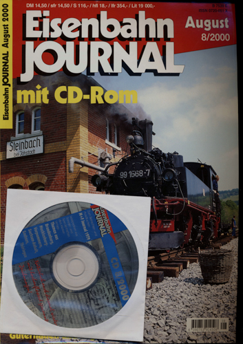   Eisenbahn Journal Heft 8/2000 (August 2000) (mit CD-ROM!!): Die Bahn auf Usedom: Brücken auf die Insel. Norwegens Norden: Foto-Essay Lonsdal-Bodo. EJ-Marktübersicht in H0: Güterhallen und Lagerhäuser. 