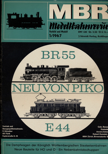   MBR Modellbahnrevue Heft 1/1967. 