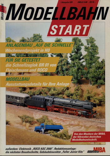   MIBA Modellbahn Start Heft 1/91 (Januar/Februar 1991). 