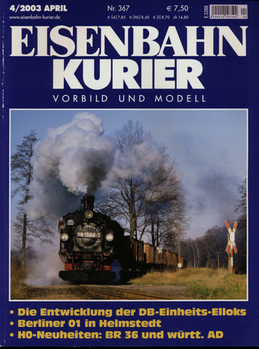   Eisenbahn-Kurier Heft Nr. 367 (4/2003 April). 