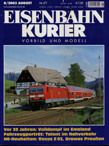   Eisenbahn-Kurier Heft Nr. 371 (8/2003 August). 