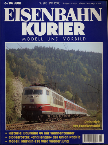   Eisenbahn-Kurier Heft Nr. 285 (6/1996 Juni). 