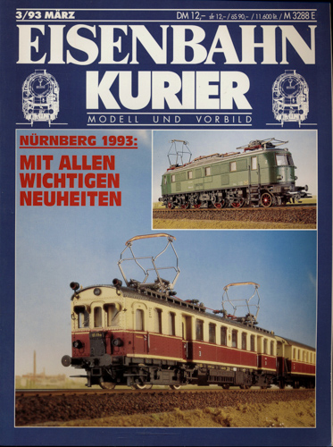   Eisenbahn-Kurier Heft Nr. 3/93 (März 1993). 